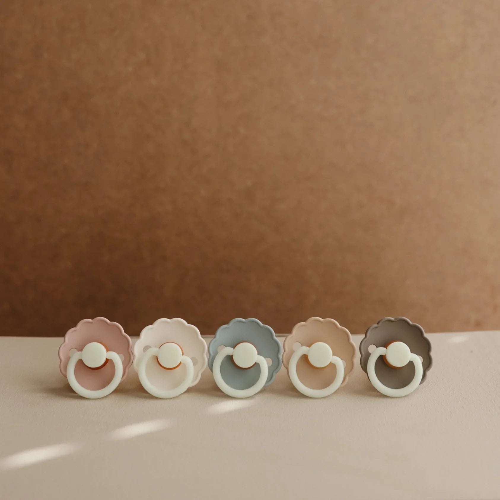 Daisy Blush Night Natural Rubber Pacifier 2 Pack - 6-18 Months