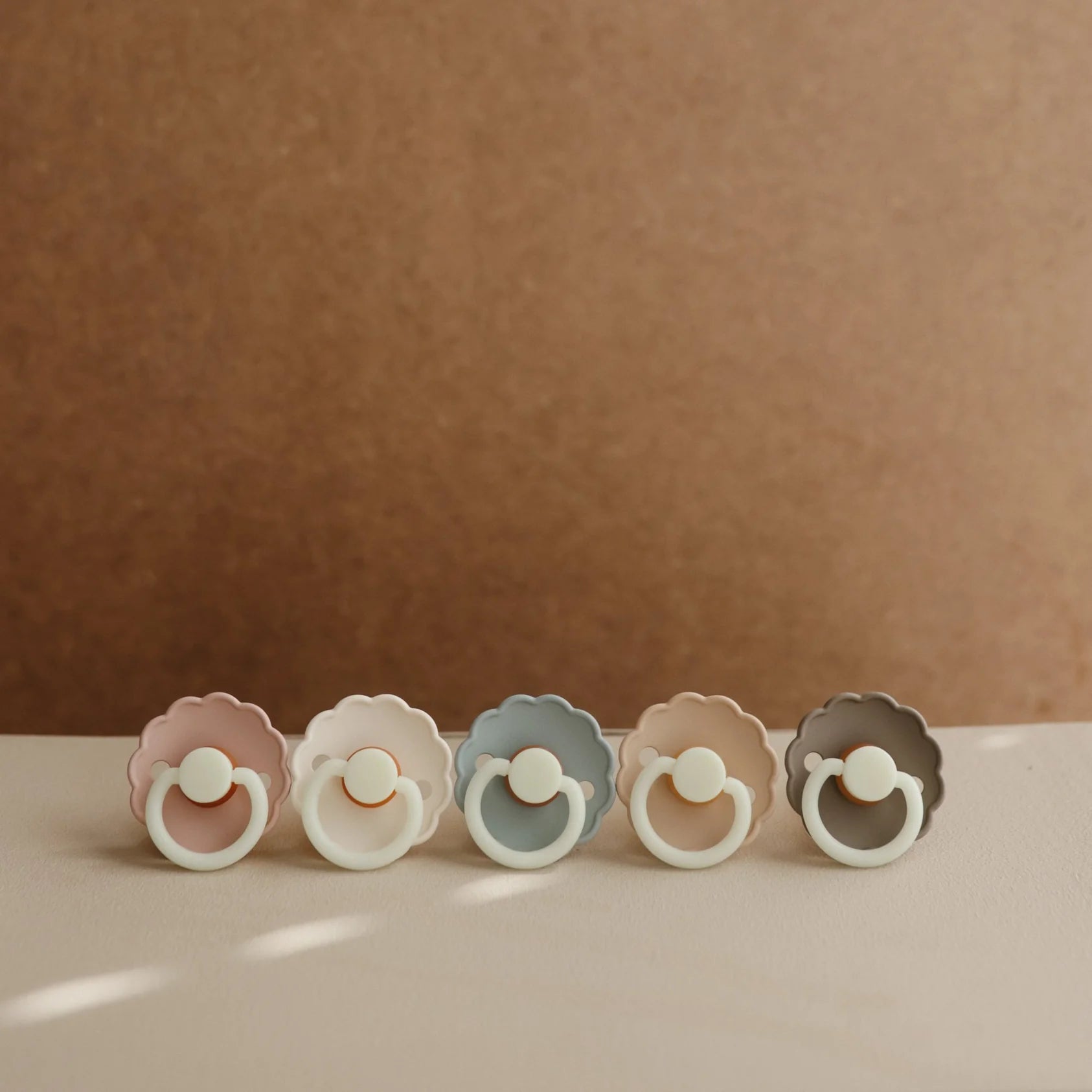 Daisy Cream Night Natural Rubber Pacifier 2 Pack - 0-6 Months