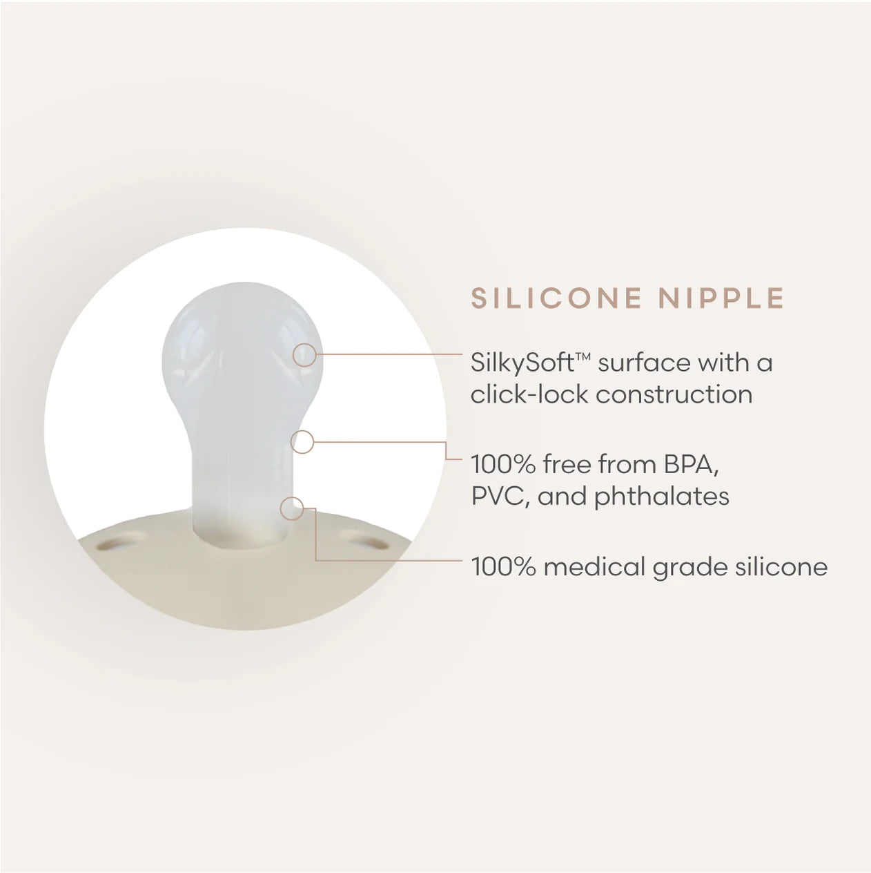 Moon Phase Blush Silicone Pacifier 2 Pack - 0-6 Months