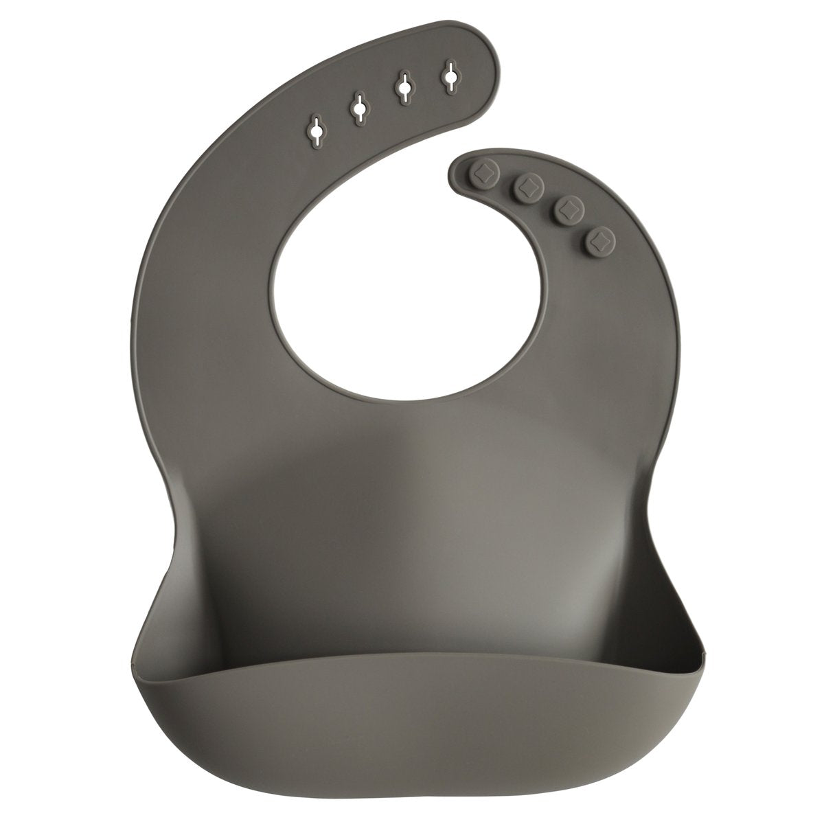 Silicone Baby Bib (Dove Gray)