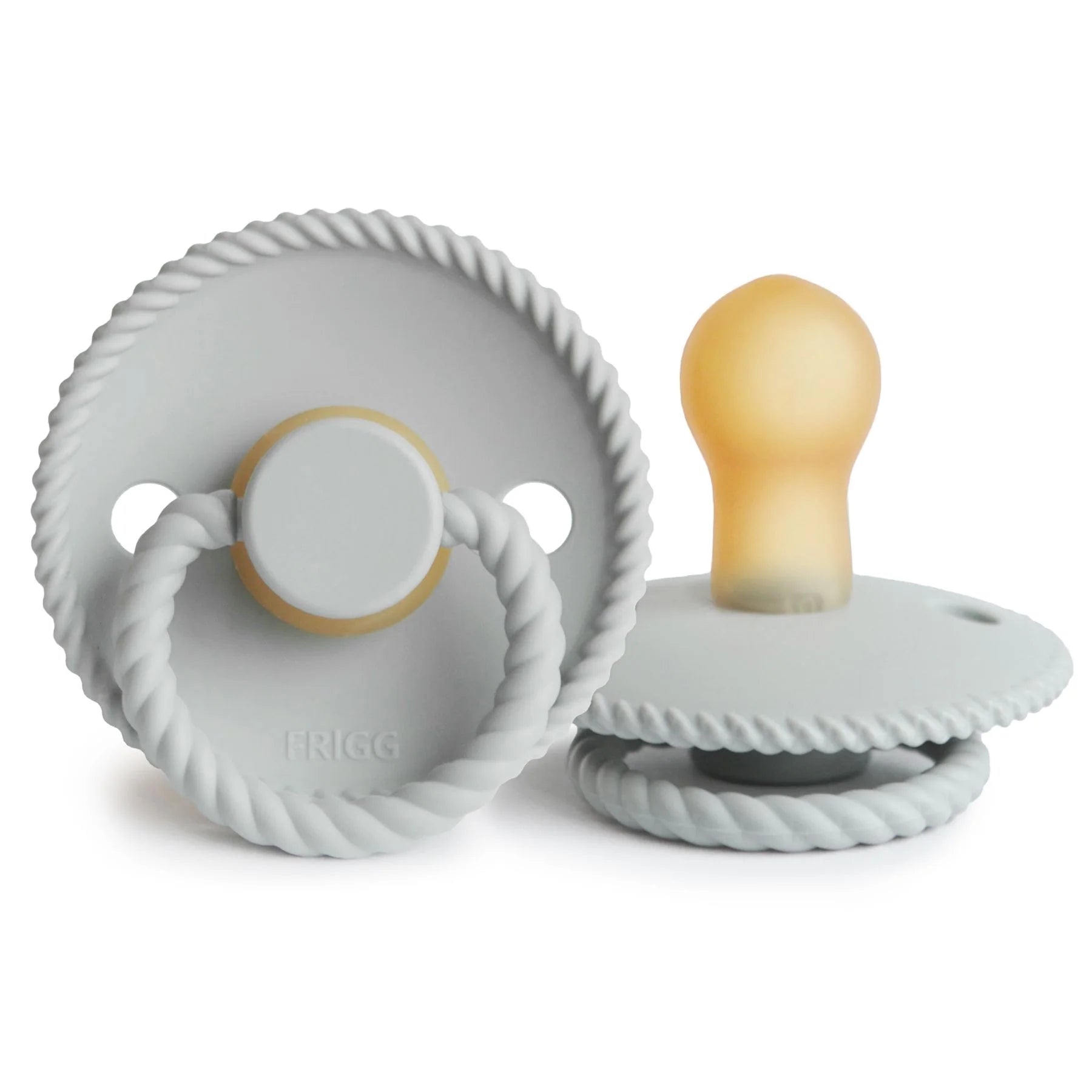 Silver Grey Natural Rubber Pacifier 2 Pack - 0-6 Months