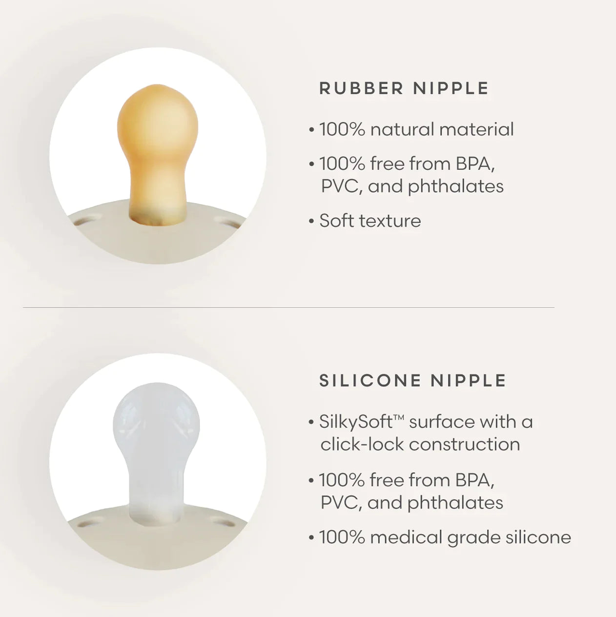 Daisy Blush Night Natural Rubber Pacifier 2 Pack - 6-18 Months