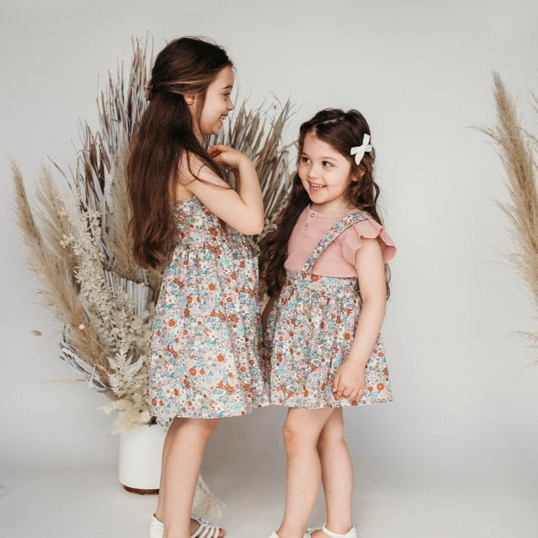 Keira Ribbed Flutter Sleeve Top - Blush