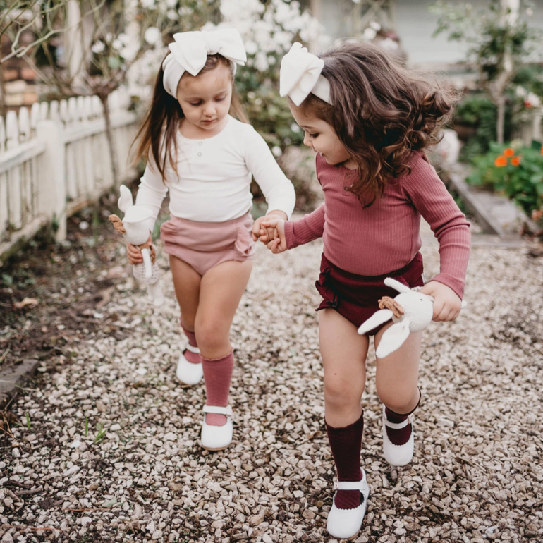 Willow Long Sleeve Henley Cotton Top - Garden Rose