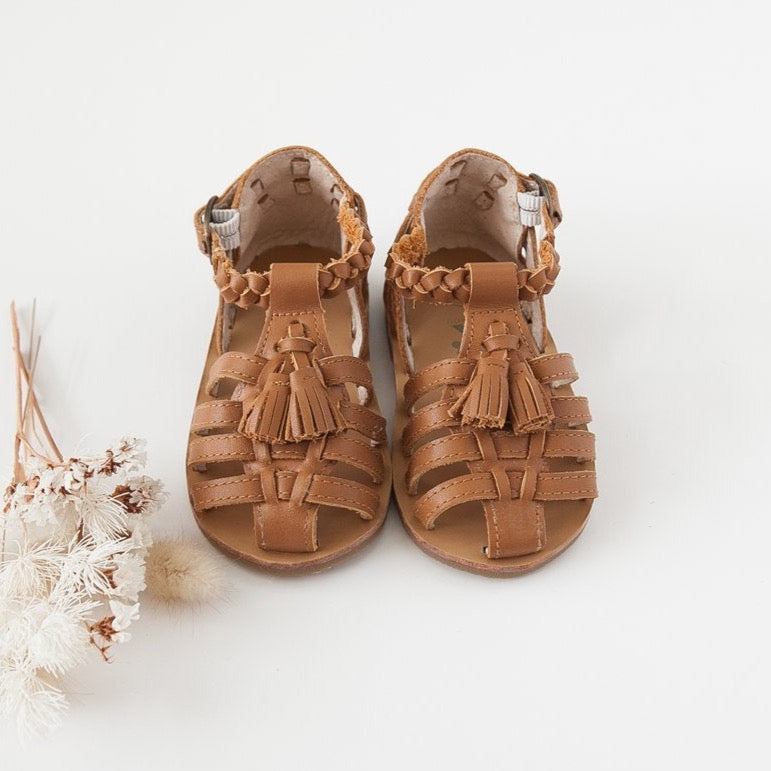Santorini Genuine Leather Sandals - Earth