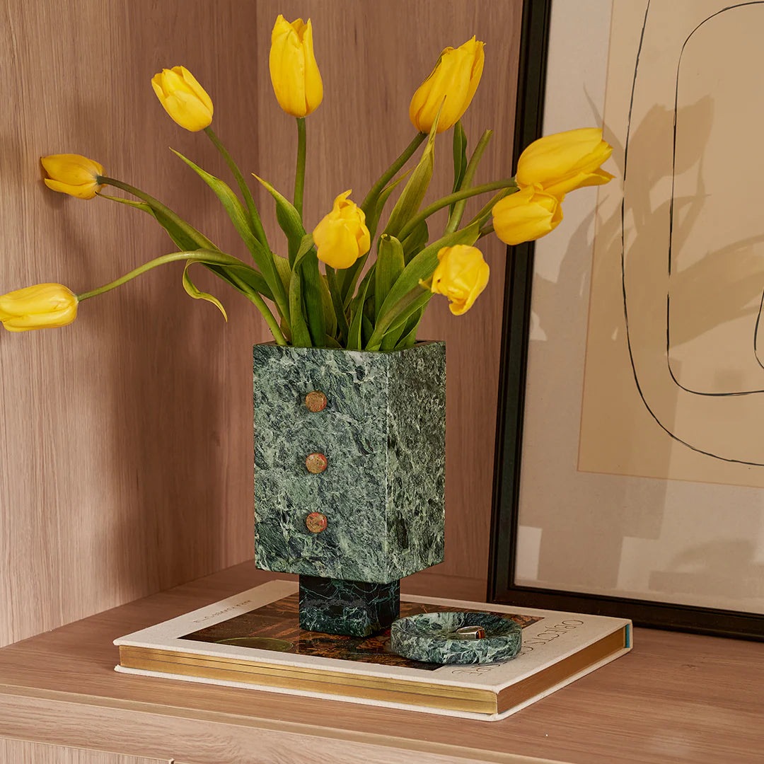 Linea Small Marble Dish - Verdi Alpi Marble