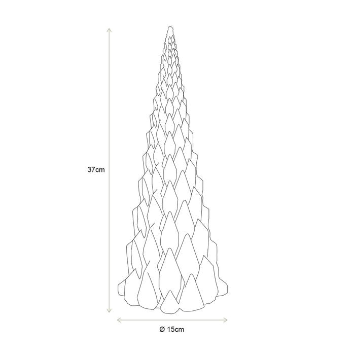 Porcelain Christmas Tree Sculpture - Triangle