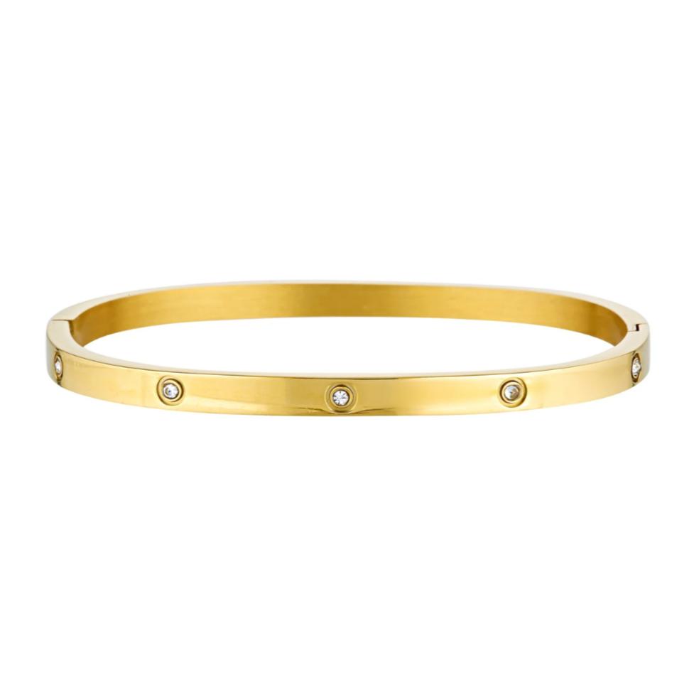 Dylan Bangle Gold - Celestial Clear