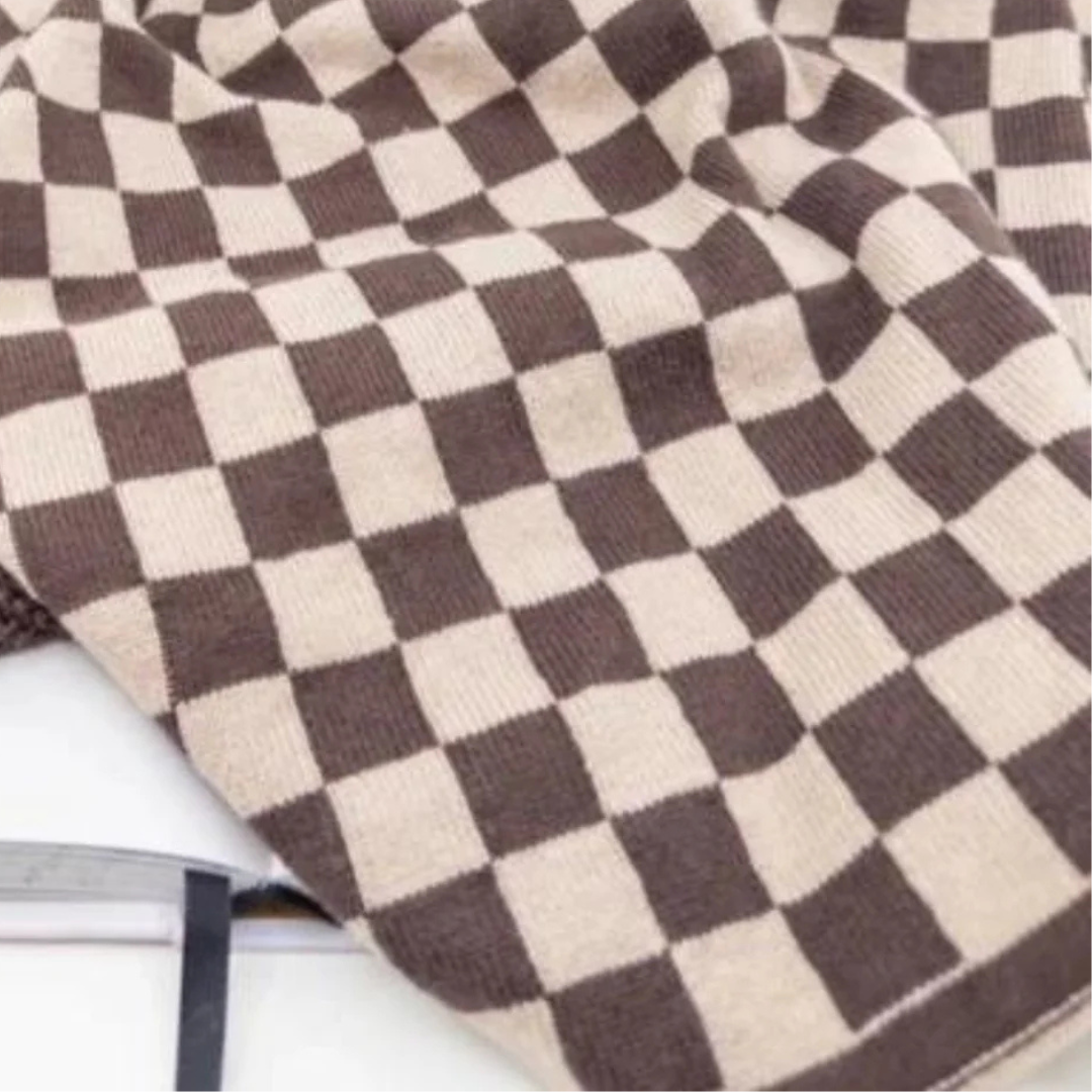 2 Pack Kitchen Towel Combo - Chocolate Chequer with Hummus