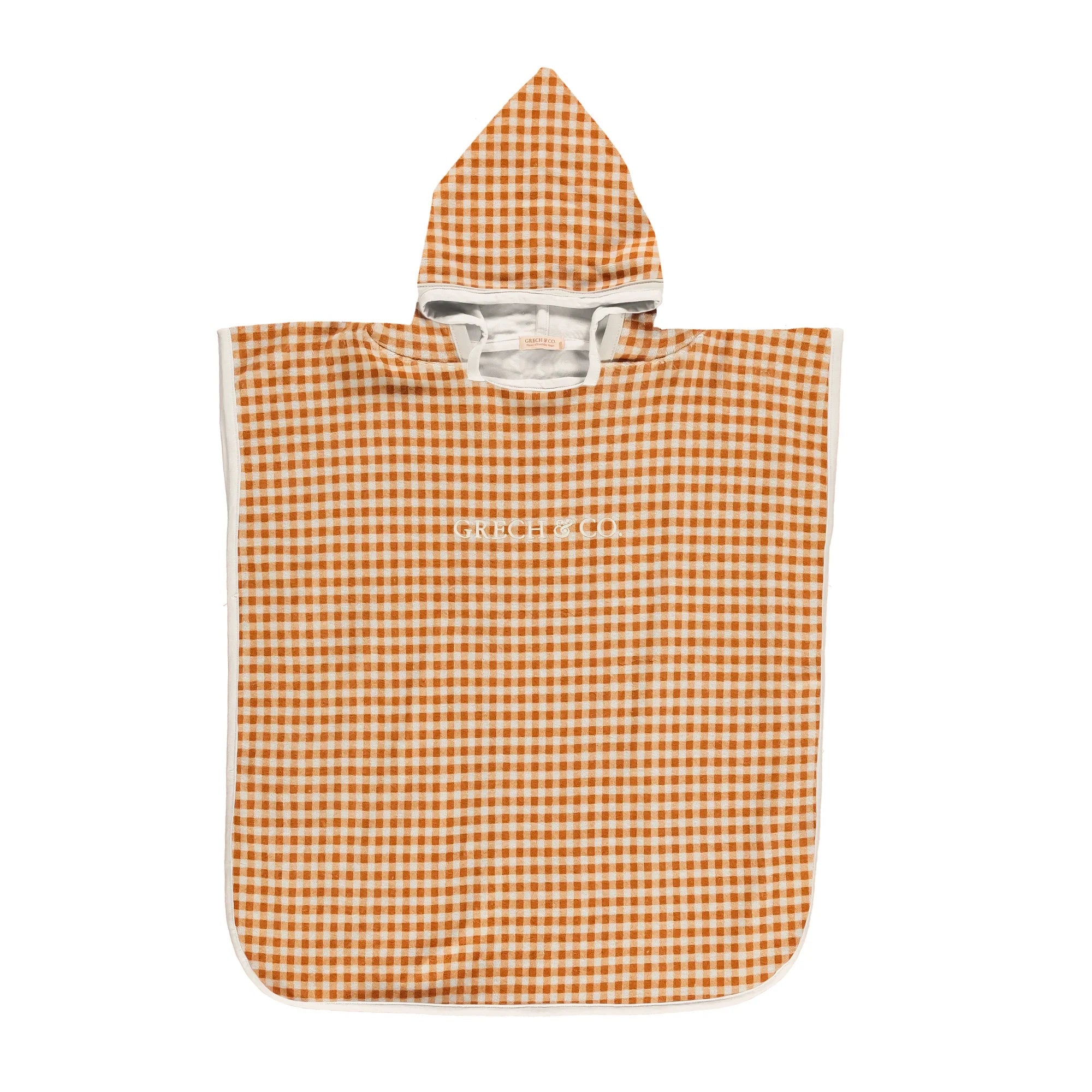 Bathing Towel Poncho - Sienna Gingham