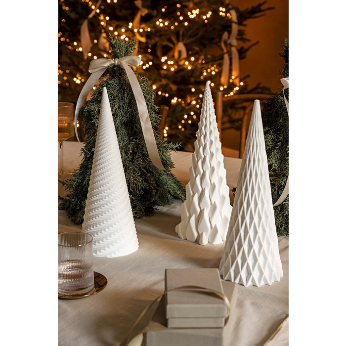 Porcelain Christmas Tree Sculpture - Triangle