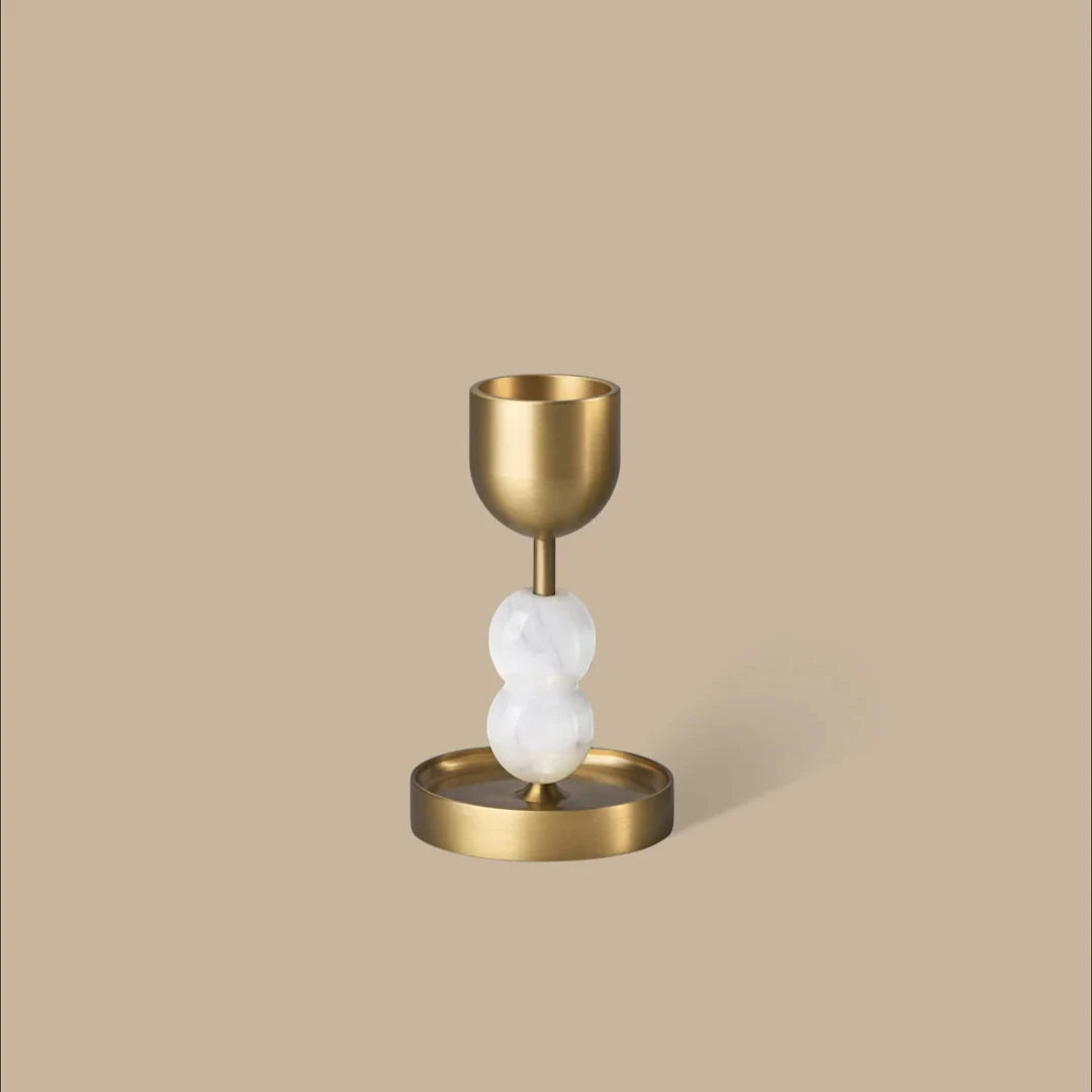GOURD-GEOUS Candle Holder - M White