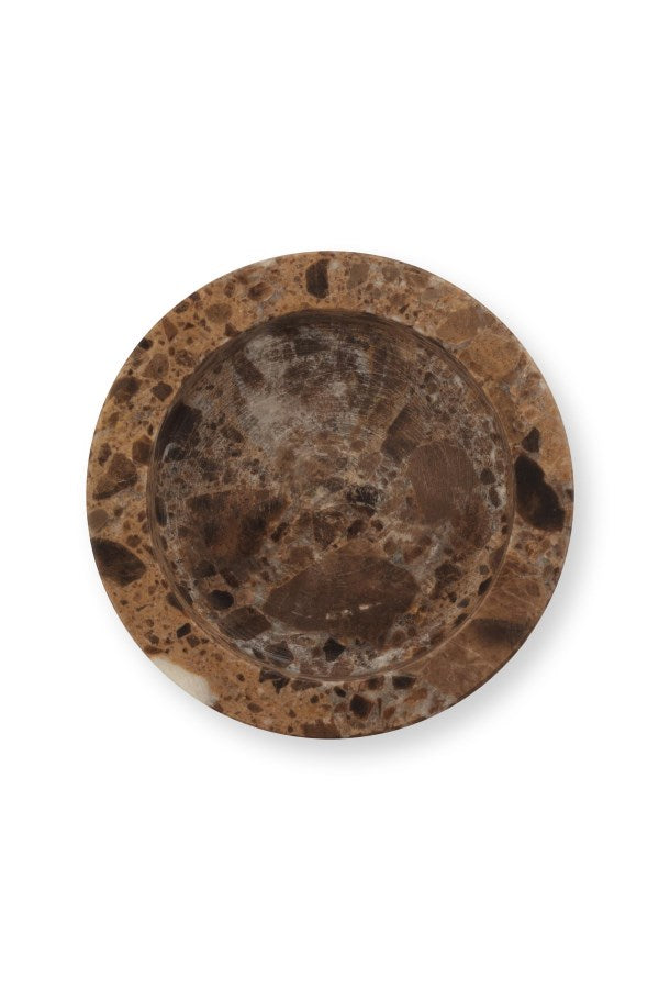 Candle Holder Marble Brown 8x20cm