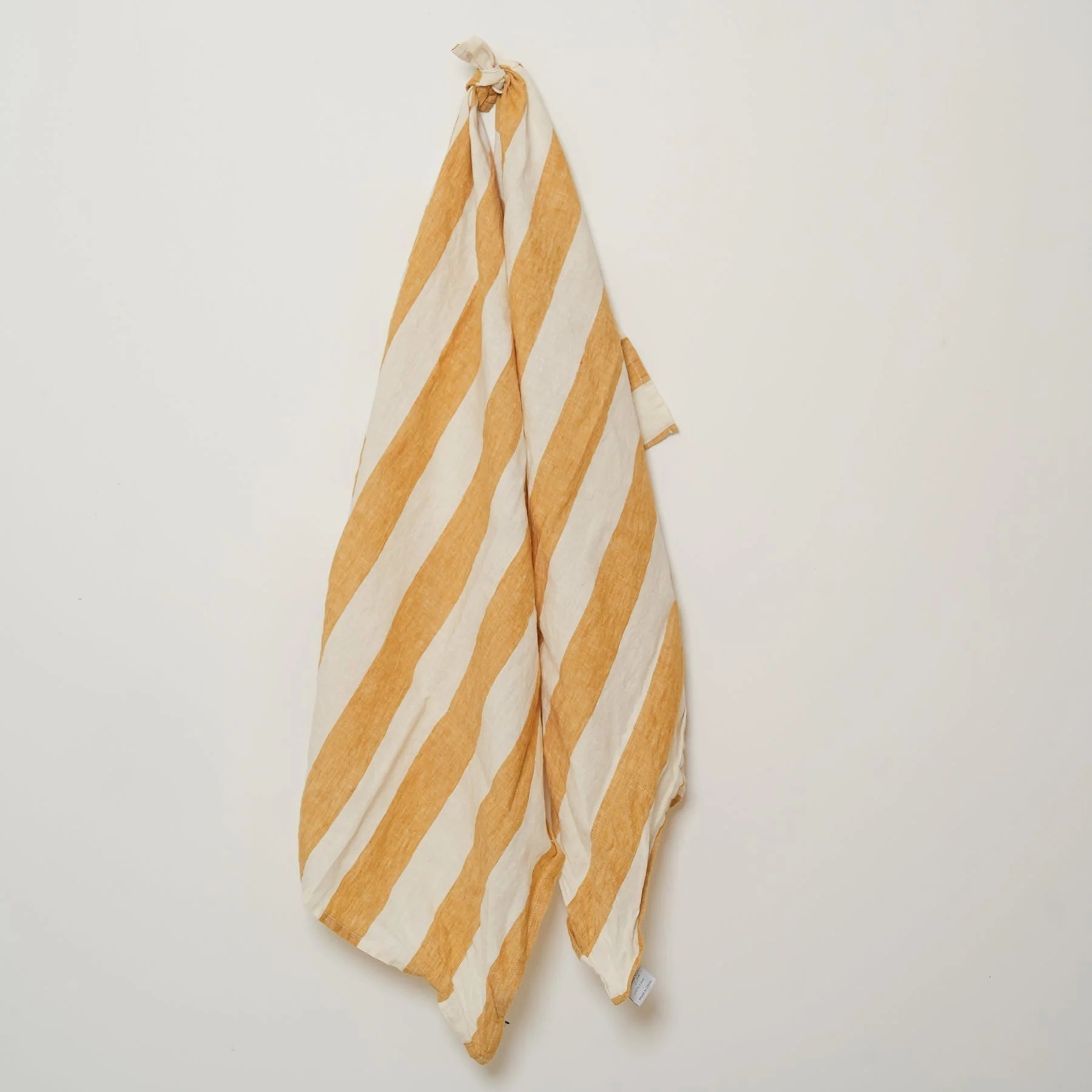 100% FRENCH LINEN TEA TOWEL - SET 2 - SUNFLOWER STRIPE