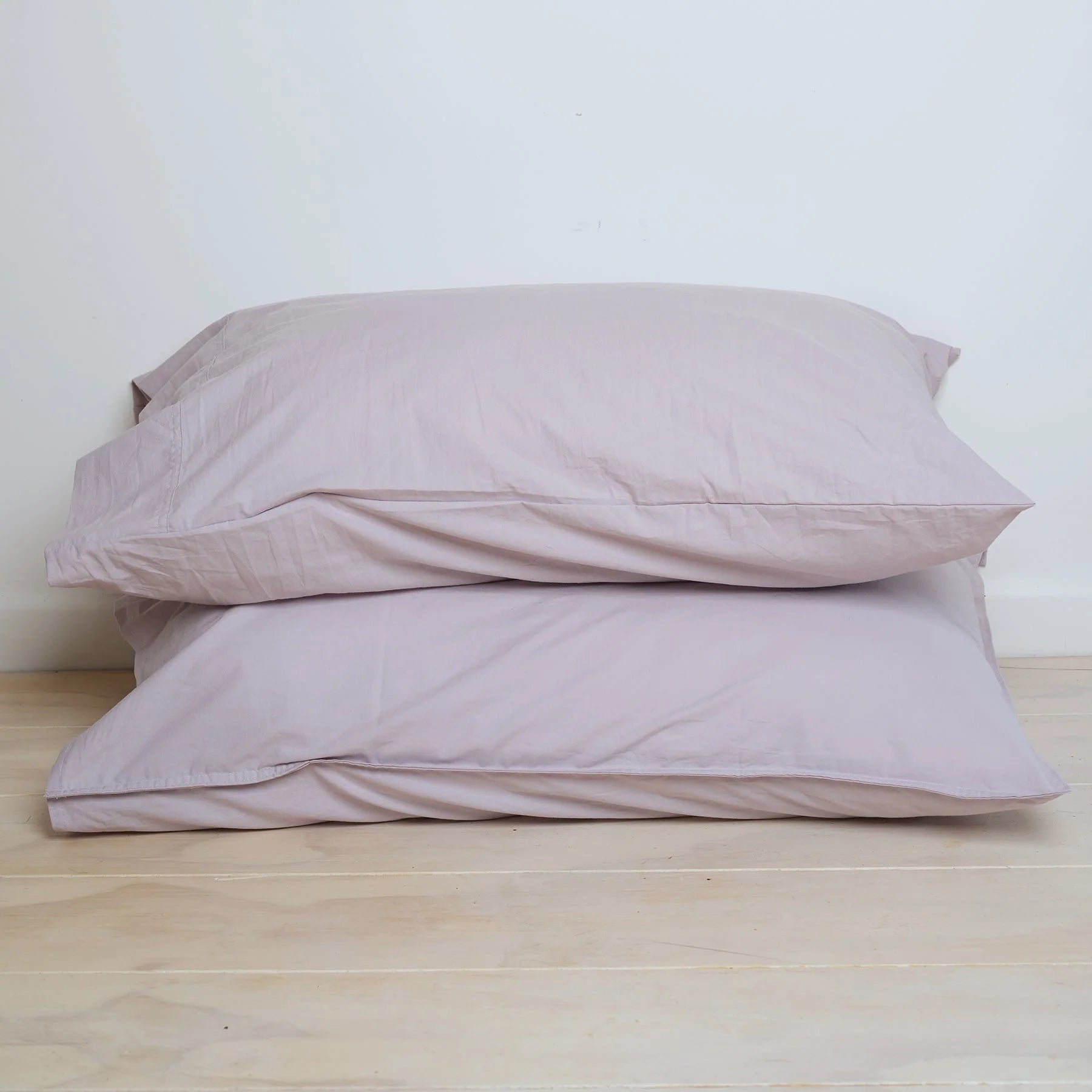 100% STONEWASHED COTTON PILLOWCASE PAIR - LAVENDER