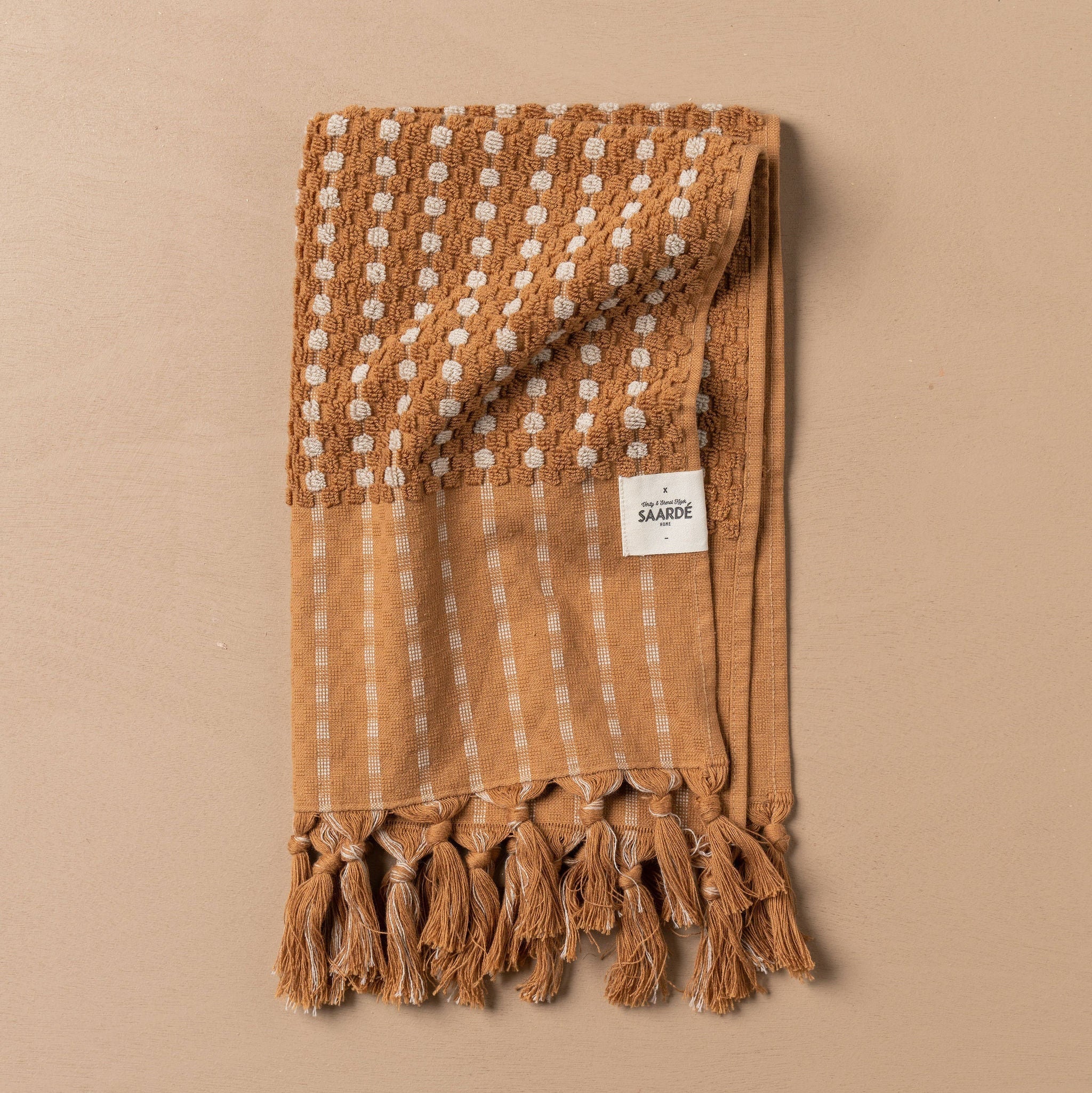Chickpea Hand Towel - Terracotta/Stone