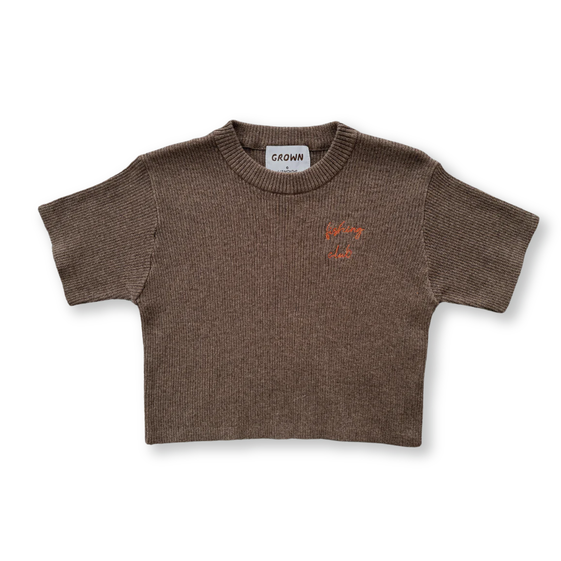 Fishing Club Rib Tee - Mud