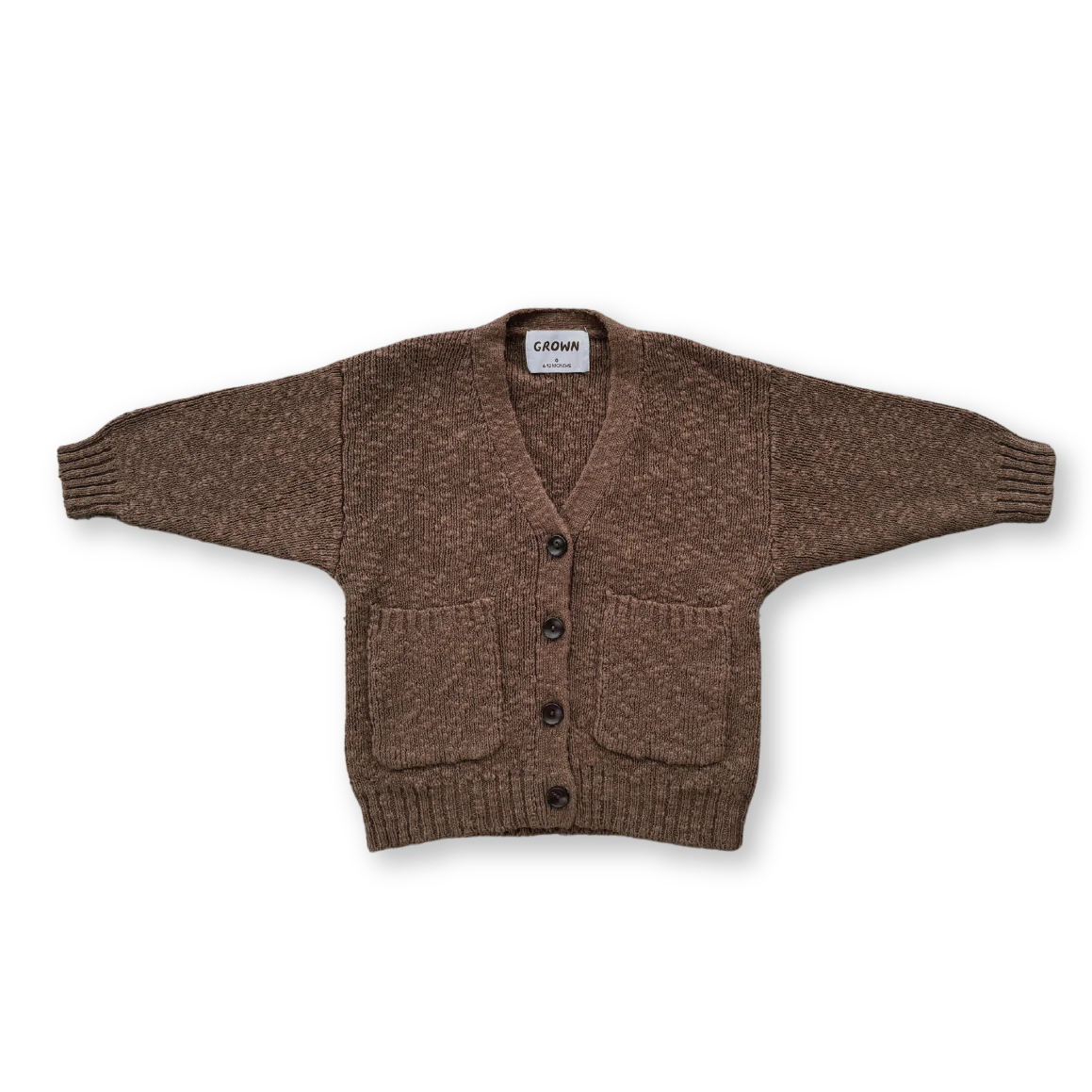 TEXTURED CARDIGAN - MUD