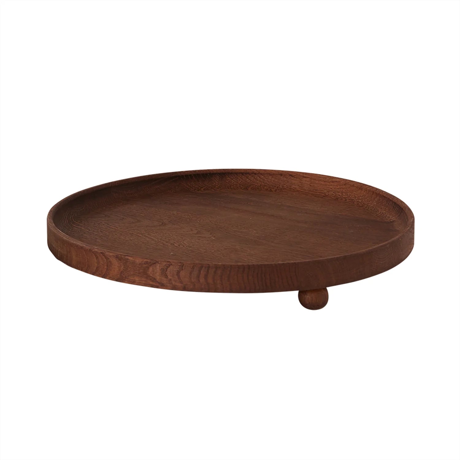 Inka Wood Tray Round - Large Dark