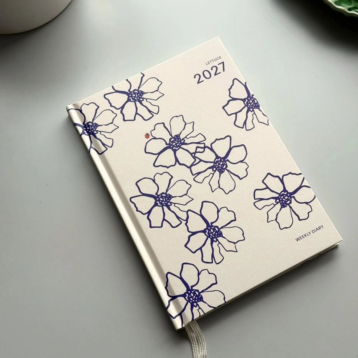 WEEKLY DIARY 2027 - BLUE FLOWERS