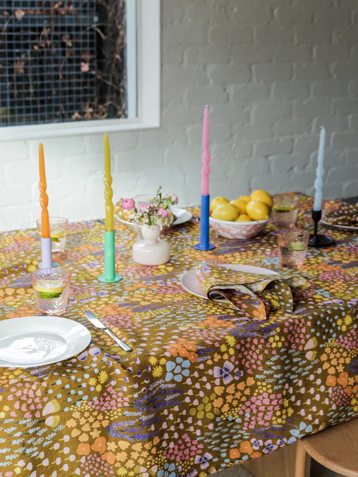 Twisted Dinner Candle Set of 2 - Pink & Orange