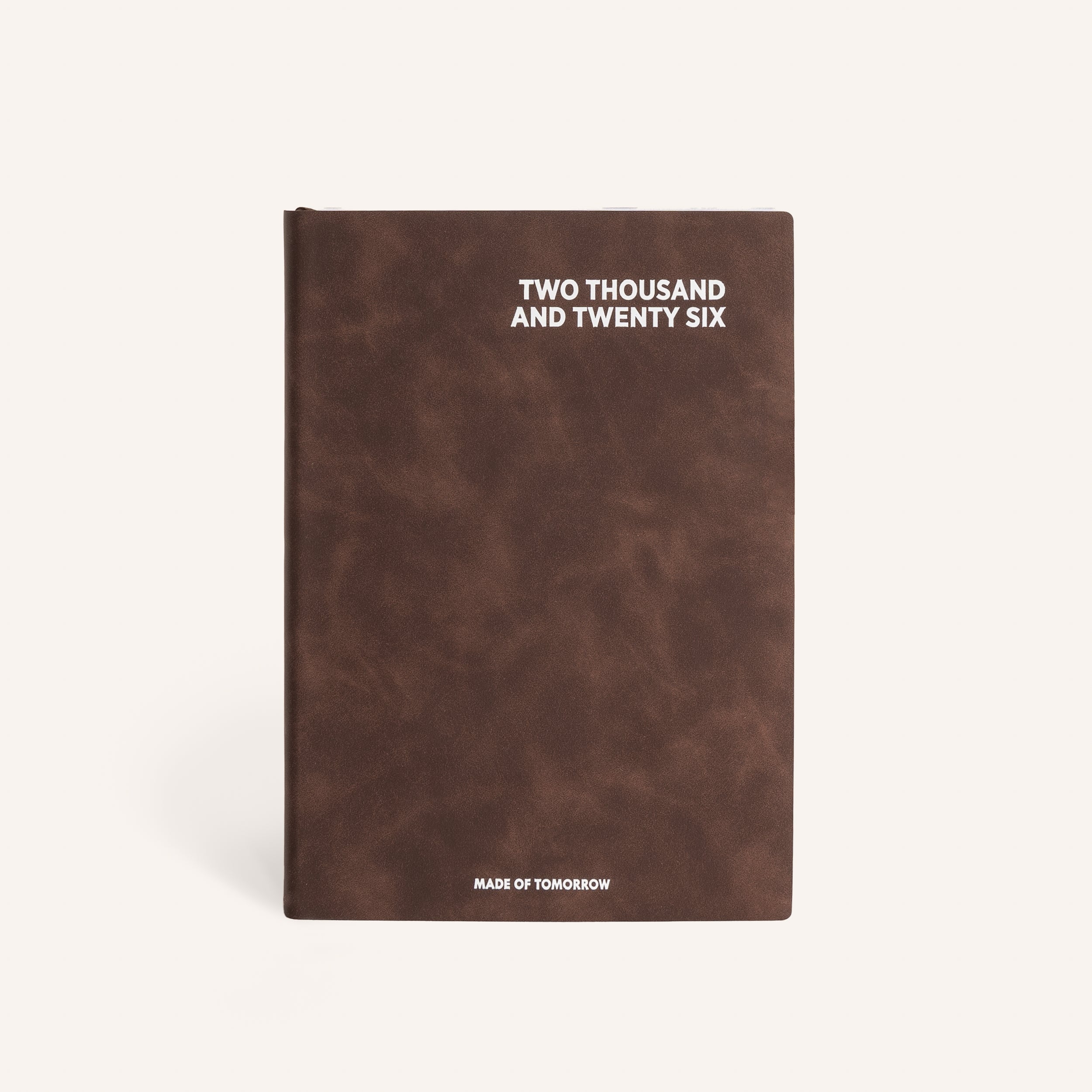 2026 A5 Daily Diary - Faux Leather Bark