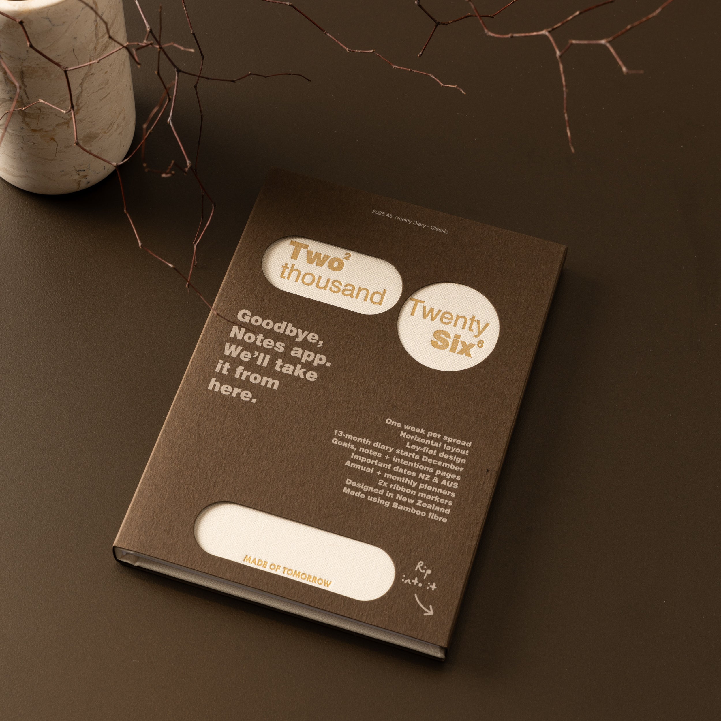 2026 A5 Weekly Diary - Classic Cream