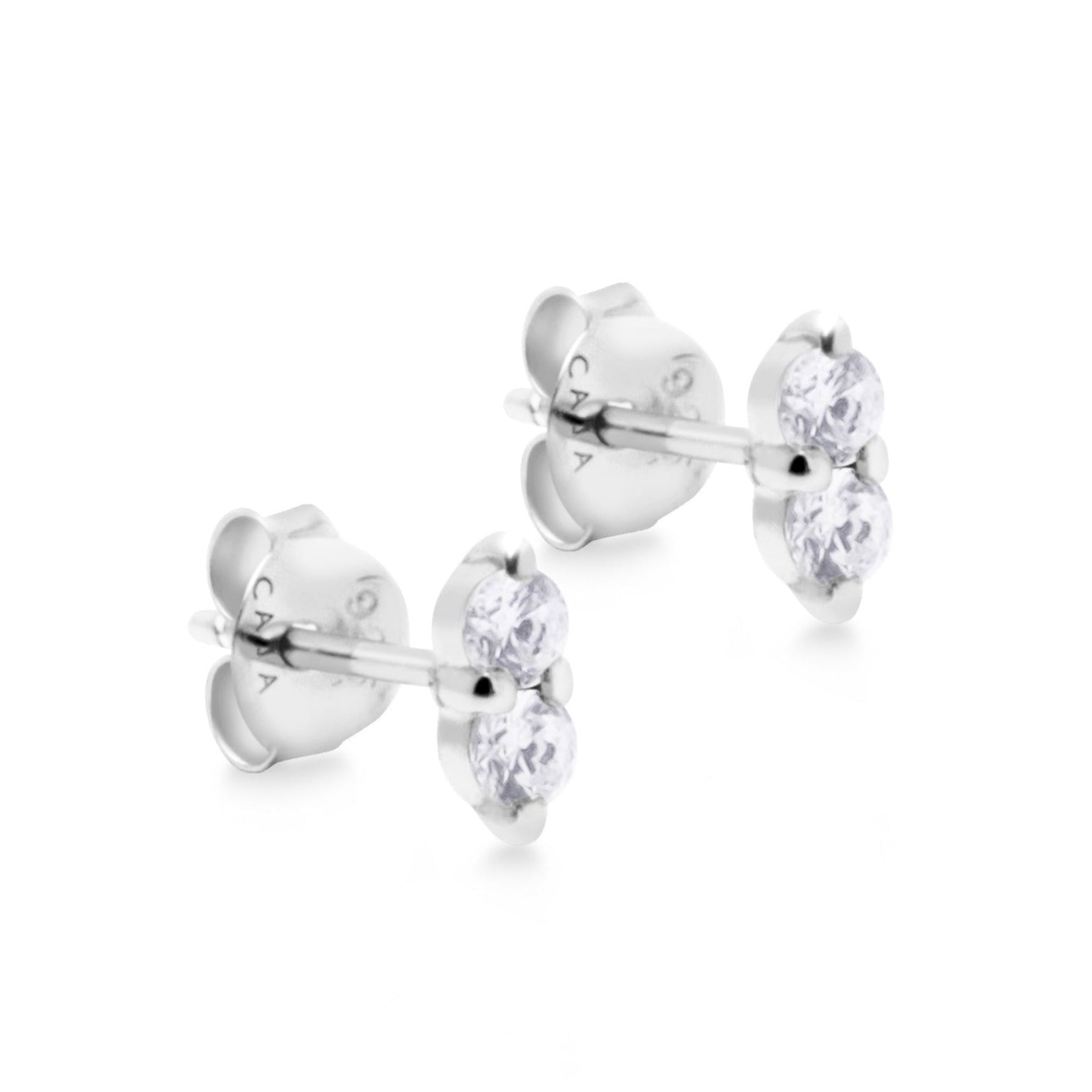 Nova White Zircon Studs Silver