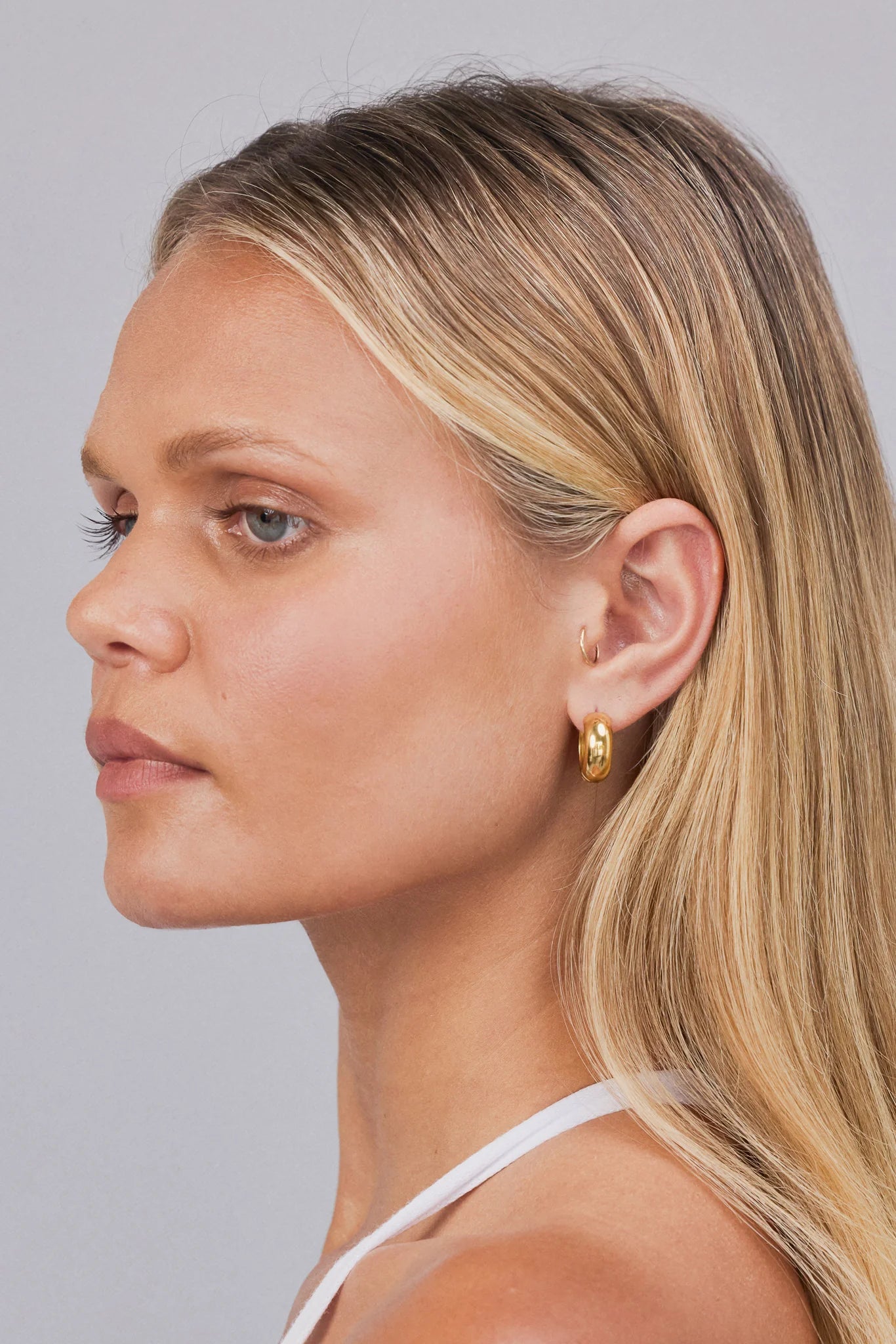 Petite Thick Huggies 18mm - Gold
