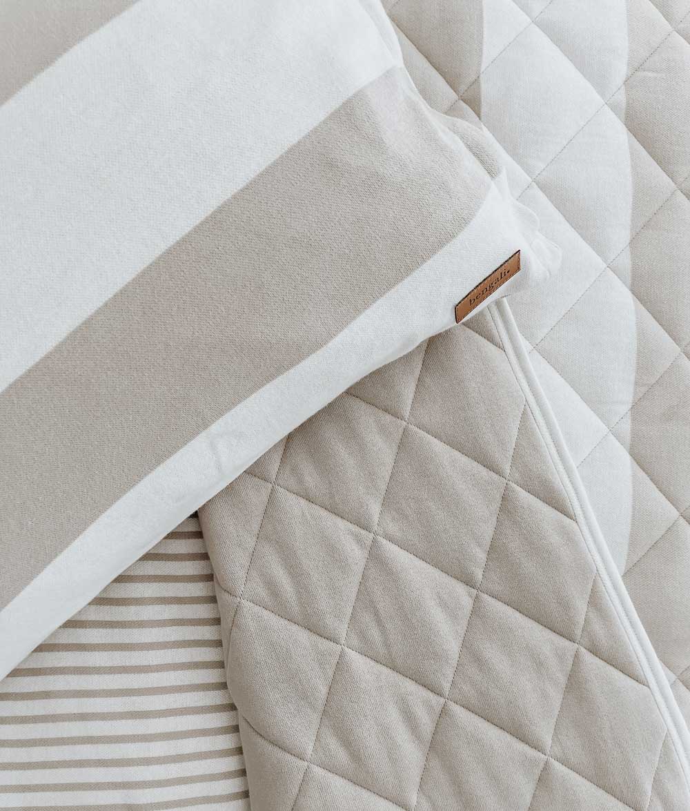 PILLOWCASE - GREIGE STRIPE