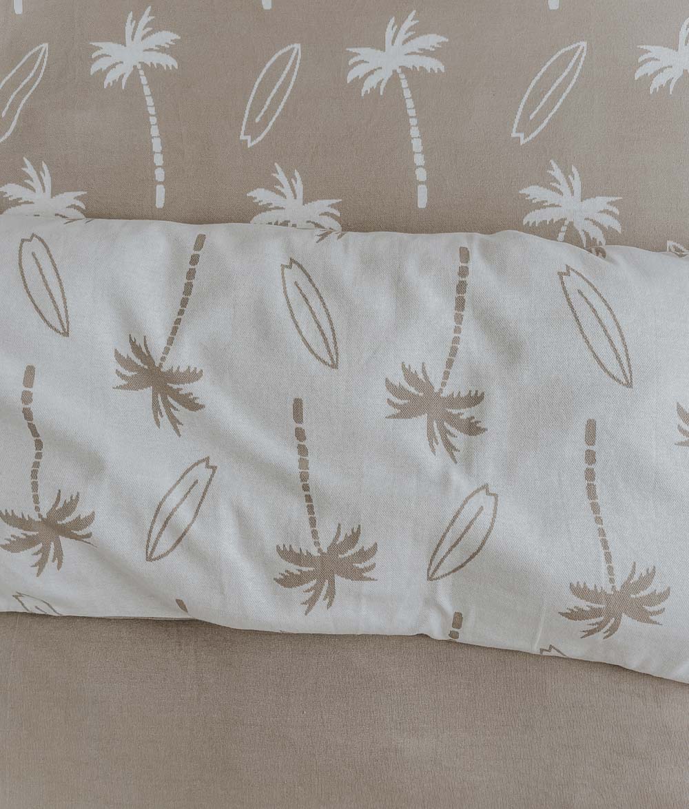 DUVET COVER - NATURAL SURFING PALM