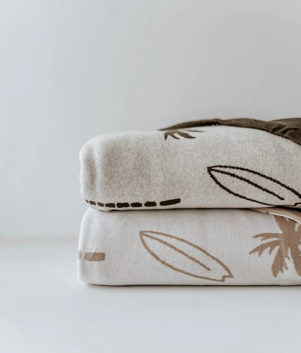 DUVET COVER - NATURAL SURFING PALM