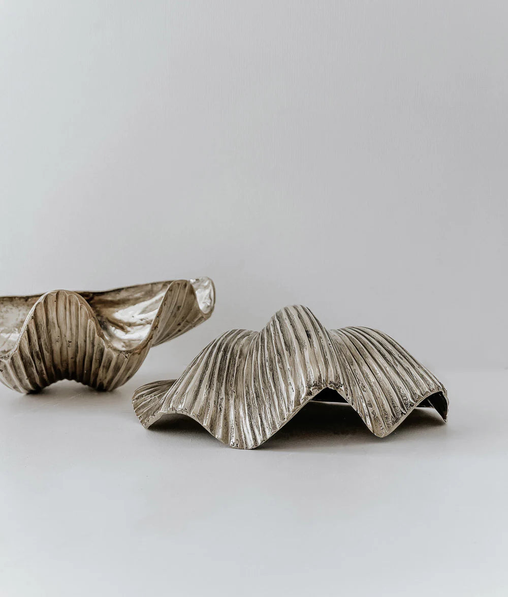 BALINESE BRASS BOWL - CLAM SHELL