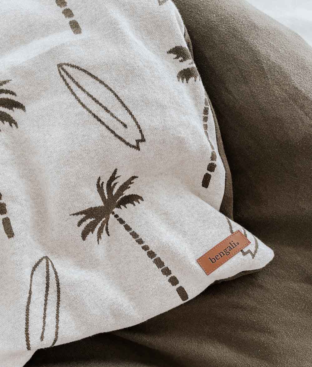 DUVET COVER - OLIVE SURFING PALM