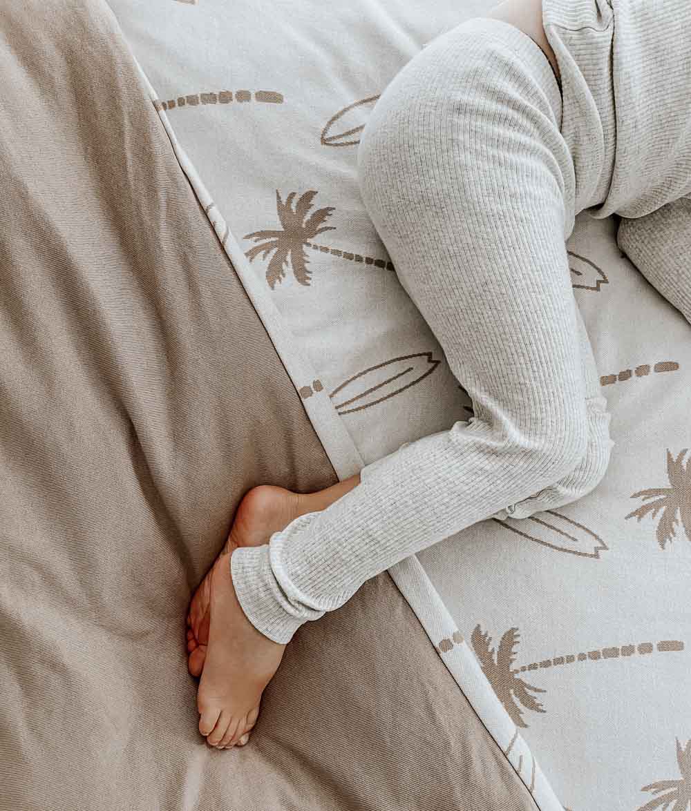 DUVET COVER - NATURAL SURFING PALM