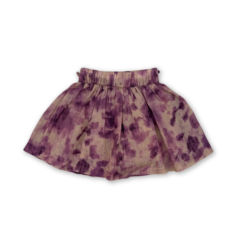 Tie Dye Printed Skirt - Plum
