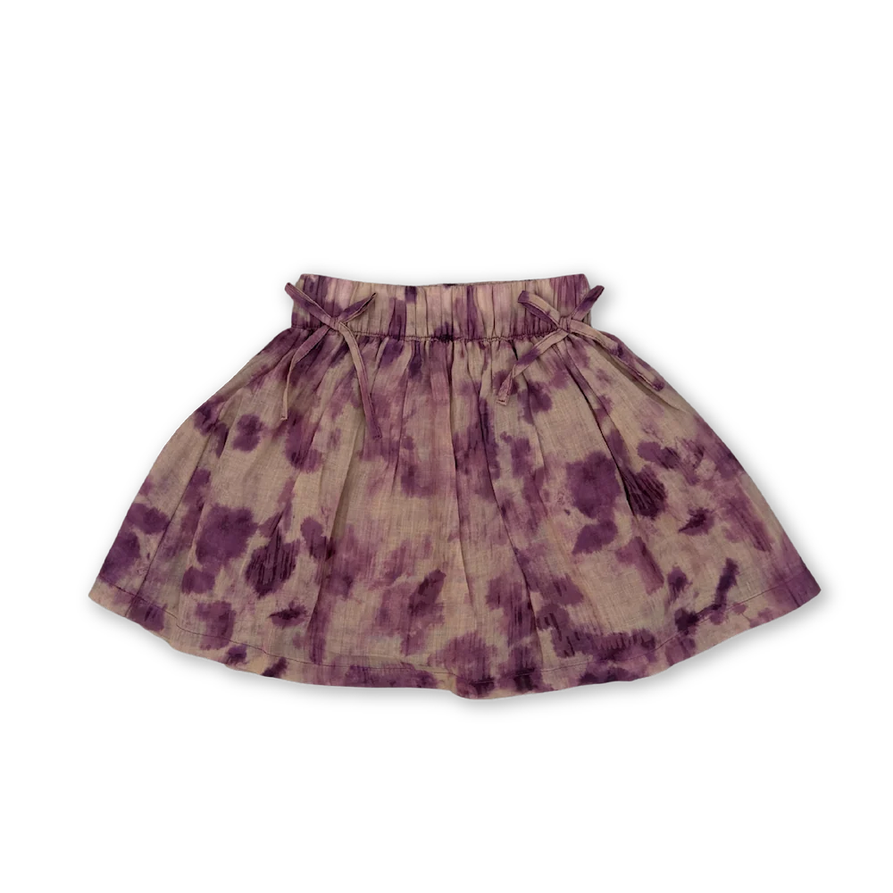 Tie Dye Printed Skirt - Plum