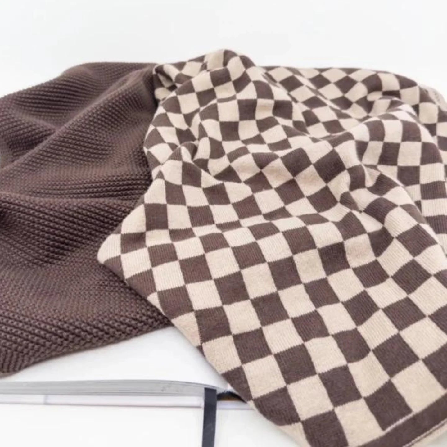 2 Pack Kitchen Towel Combo - Chocolate Chequer with Chocolate Martini