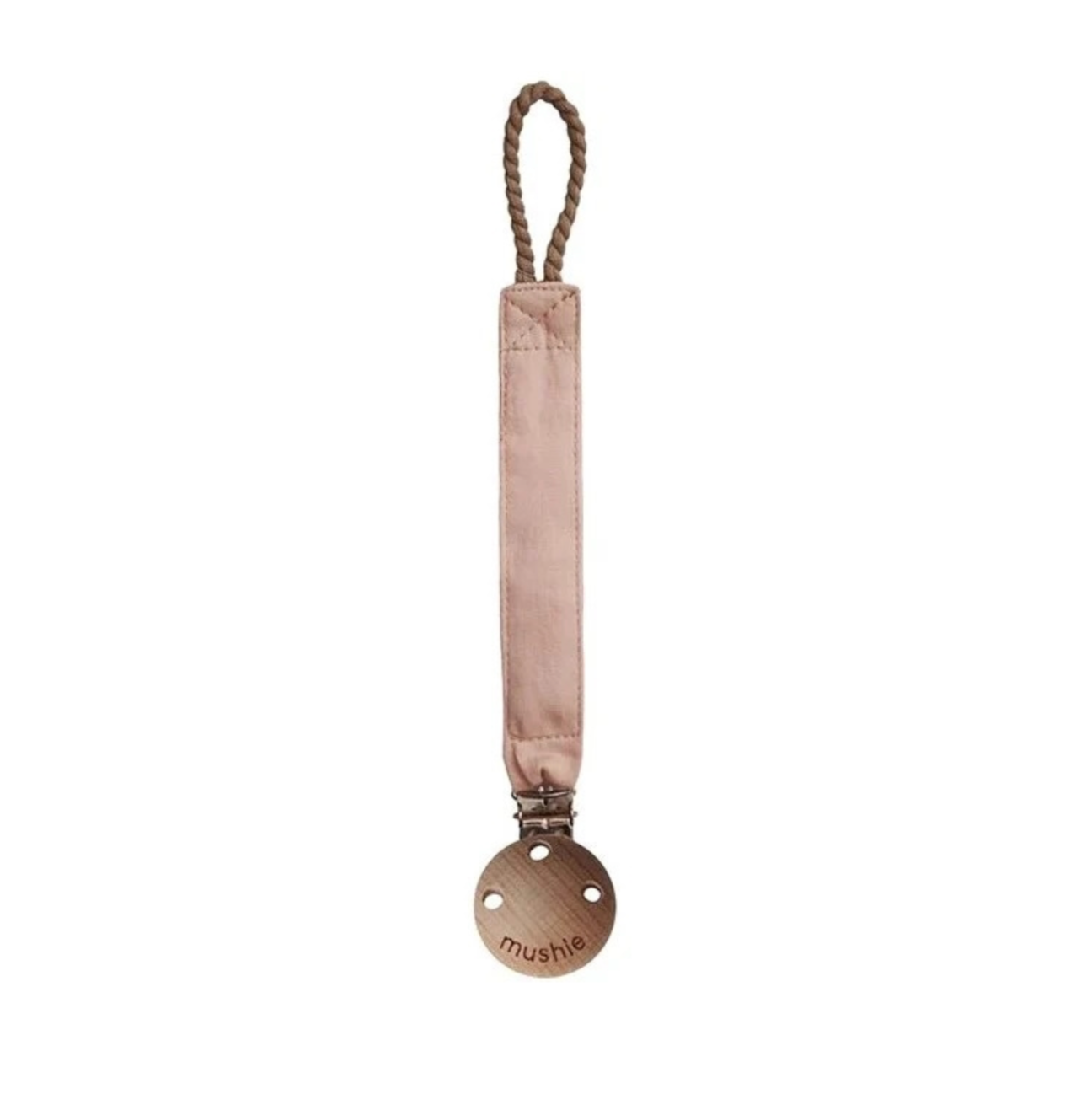 Fabric Pacifier Clip - Blush
