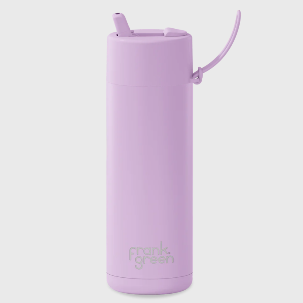 Ceramic Reusable 20oz/595ml Bottle with Straw Lid - Lilac Haze