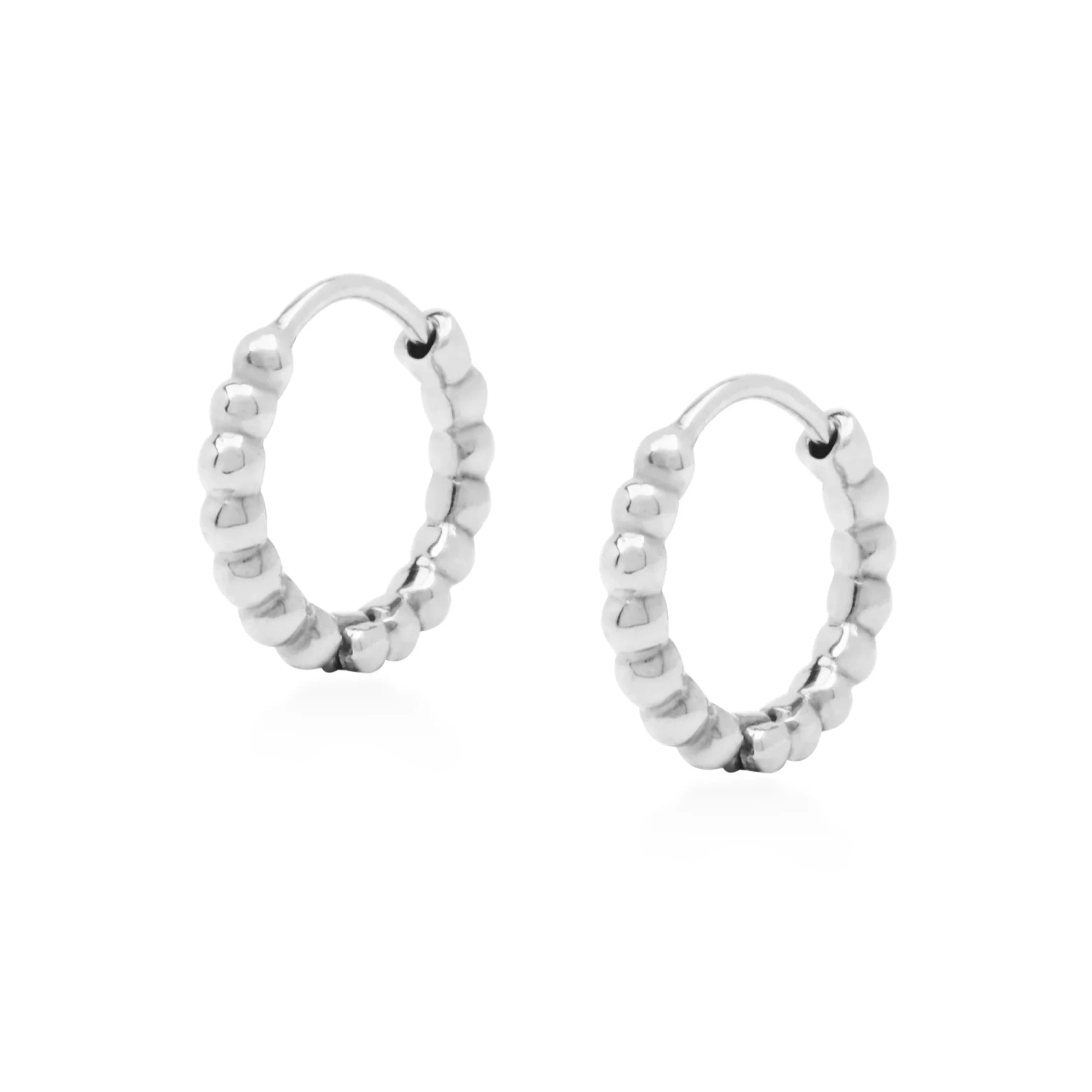 Solaris Huggie Hoops - Silver