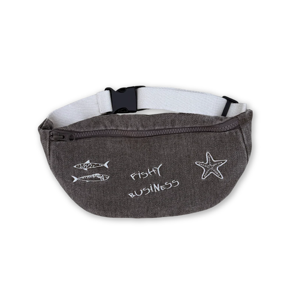 Fishy Business Treasure Bag - Ash
