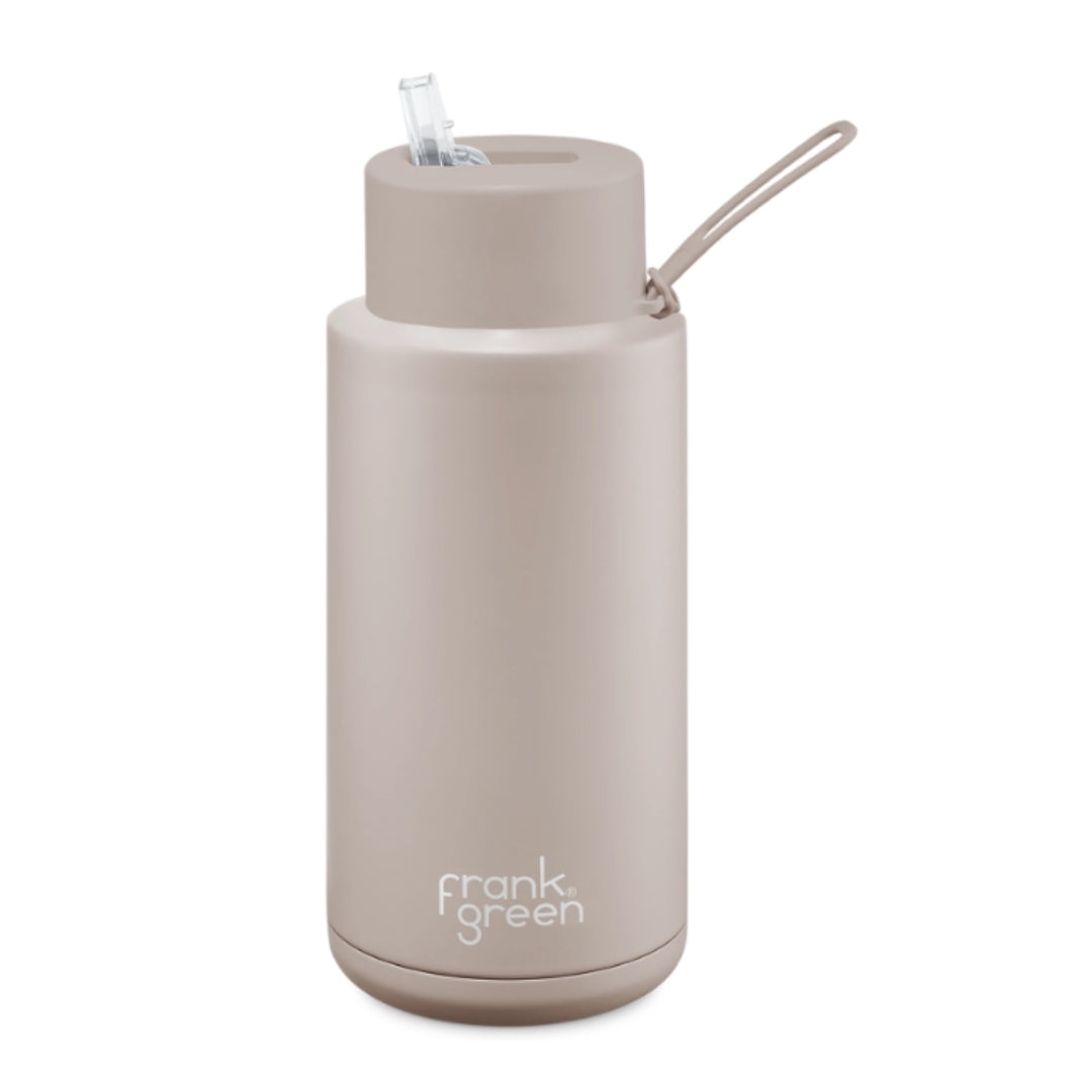 Ceramic Reusable 34oz/1ltr Bottle with Straw Lid -  Moon Dust