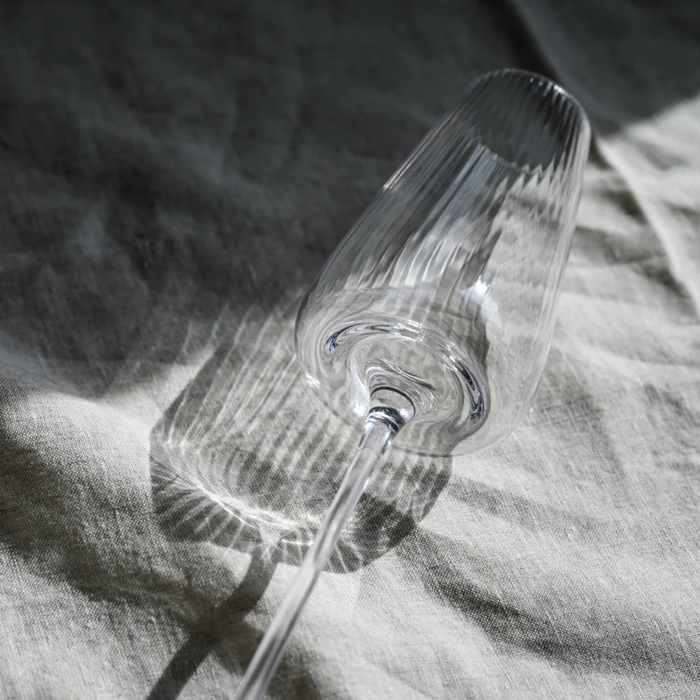 MELTED CRYSTAL CHAMPAGNE FLUTE - SET OF 4