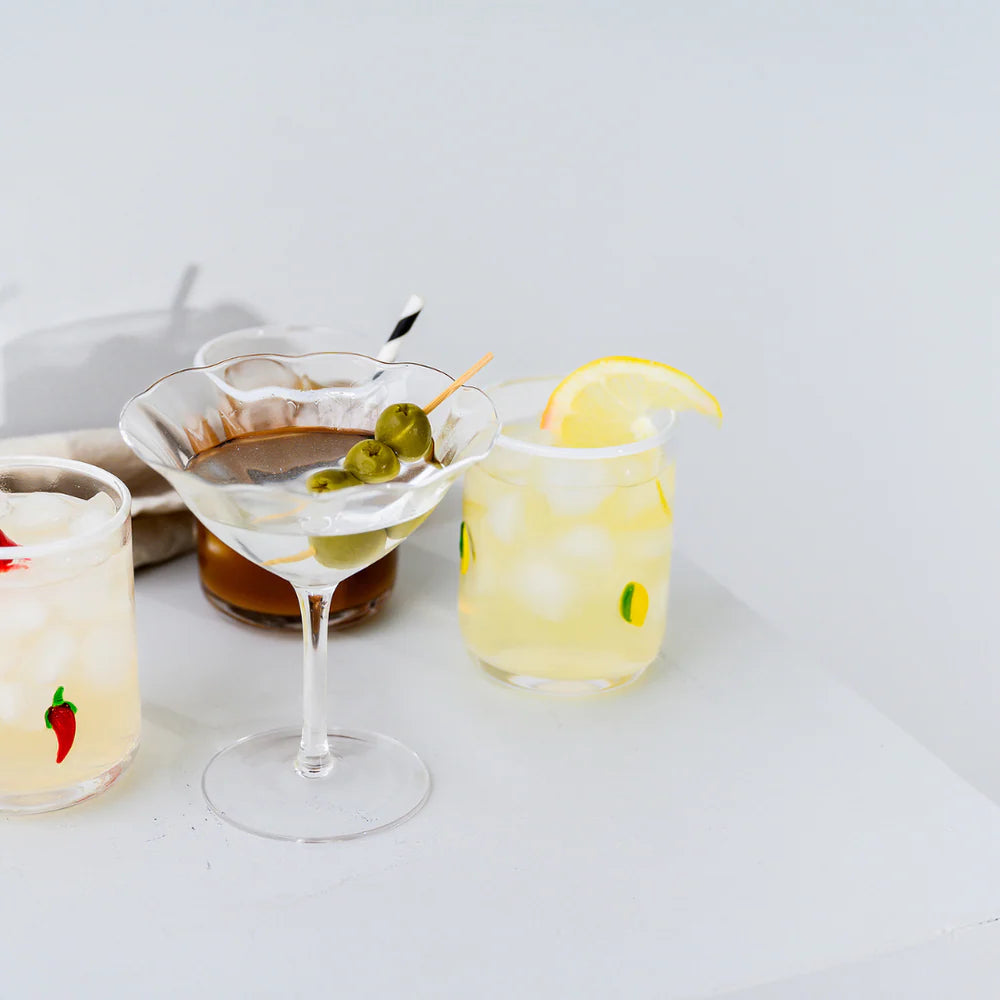 Lemon Icon Glass - Set of 4