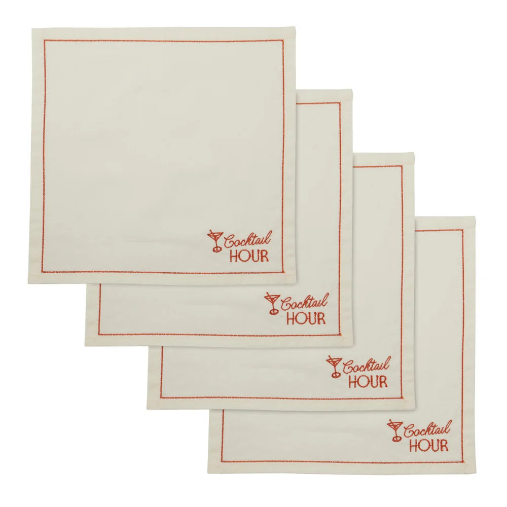 COCKTAIL HOUR NAPKINS - SET OF 4