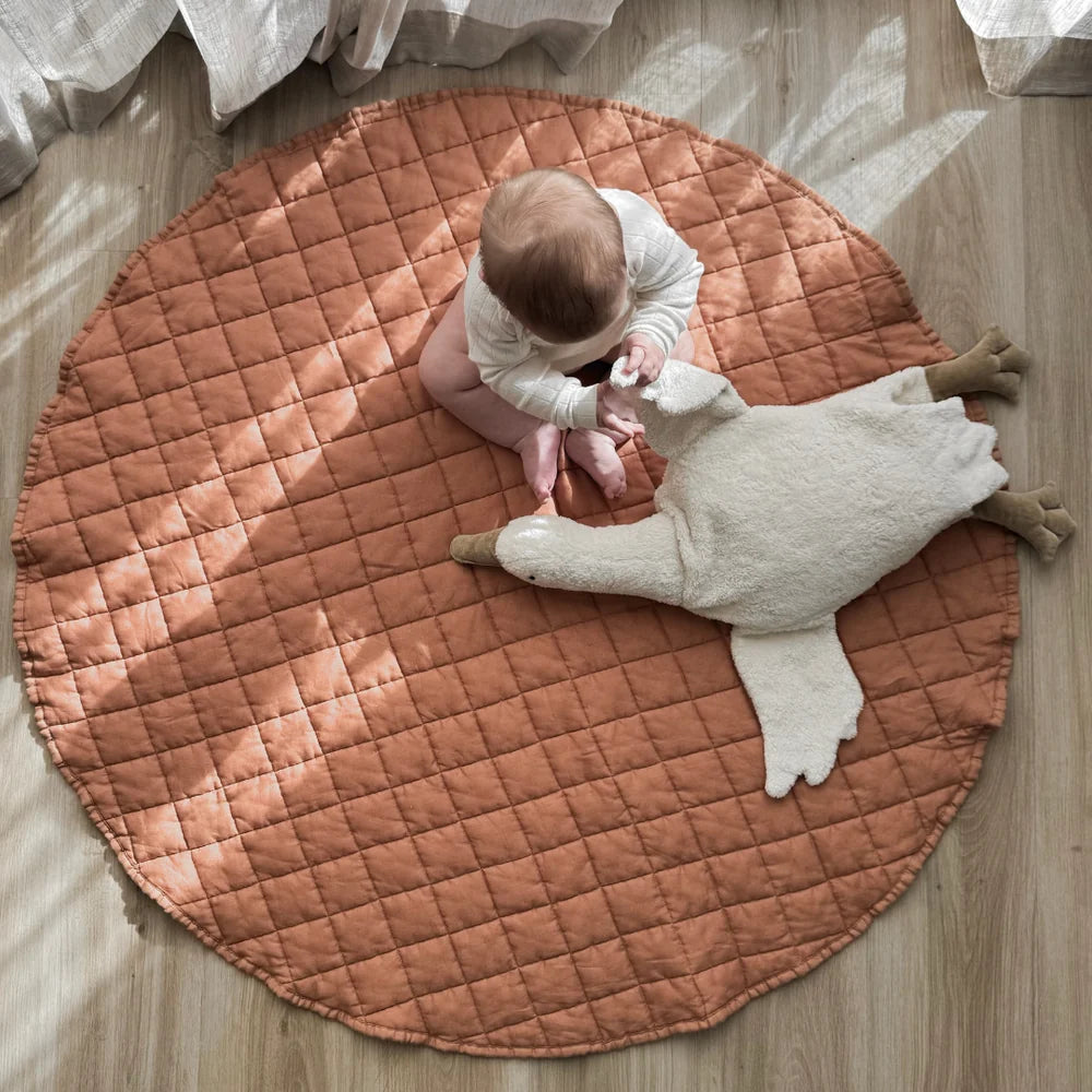 100% FRENCH FLAX LINEN PLAYMAT - HAZELNUT