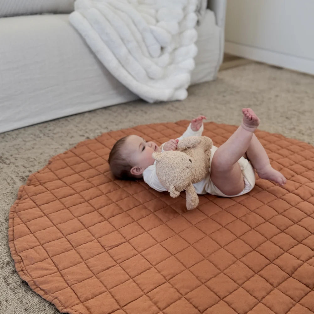 100% FRENCH FLAX LINEN PLAYMAT - HAZELNUT