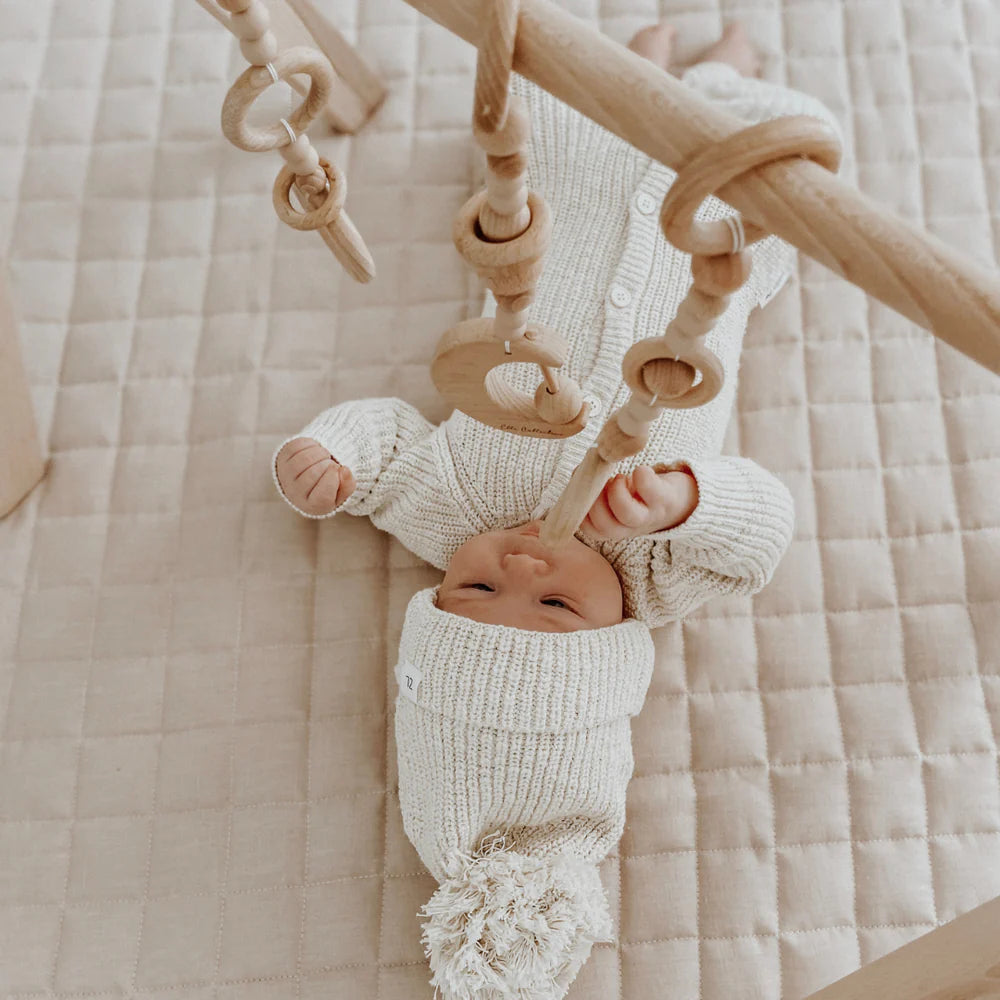 100% FRENCH FLAX LINEN PLAYMAT - LATTE