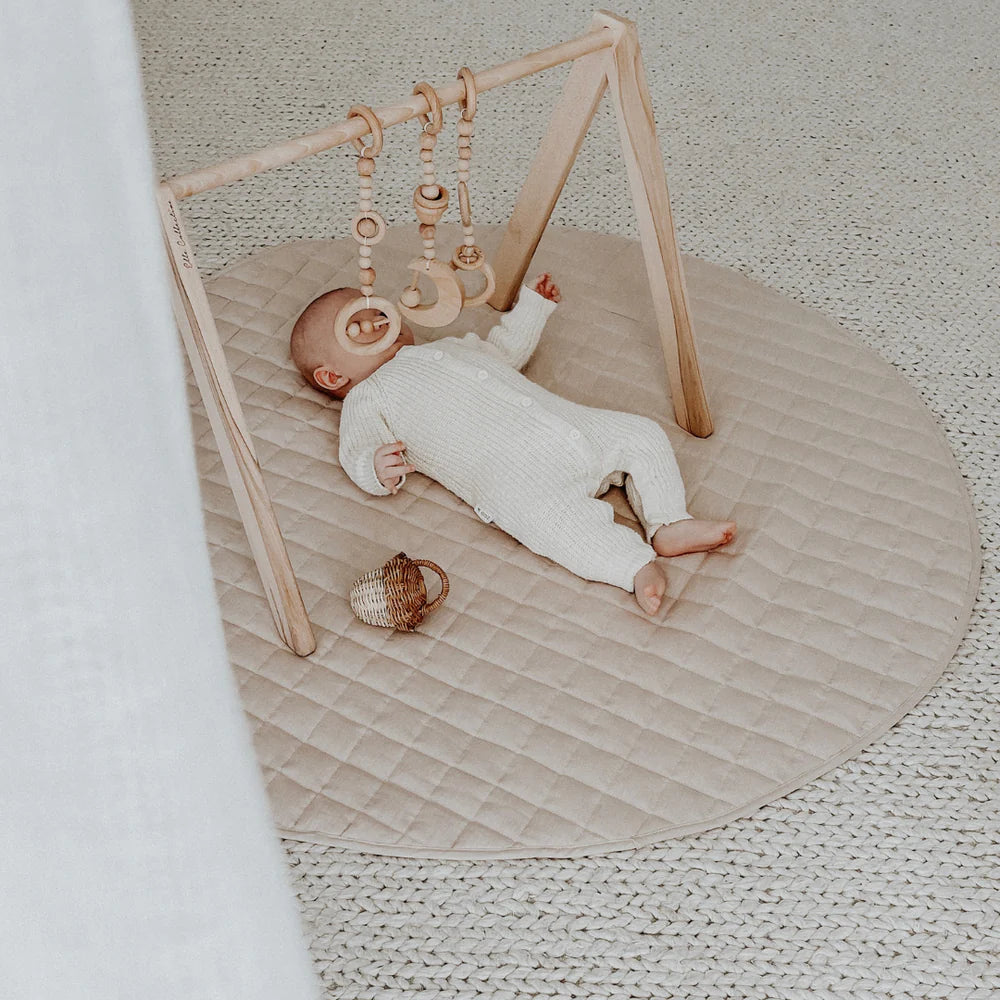 100% FRENCH FLAX LINEN PLAYMAT - LATTE